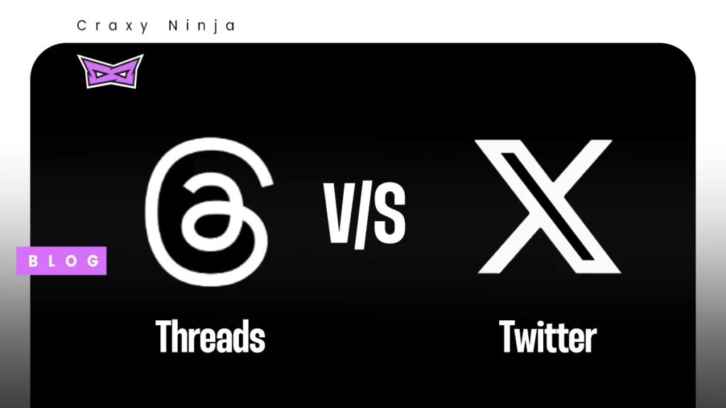 a logo of threads on left side and new twitter logo X on right side